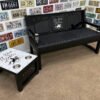 Custom Black Bench & Table Set