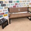 Custom Brown Houston Texans Bench & Table Set