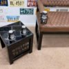 Custom Brown Houston Texans Bench & Table Set