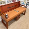 Custom Orange Chevrolet Bench with Quilted Seat